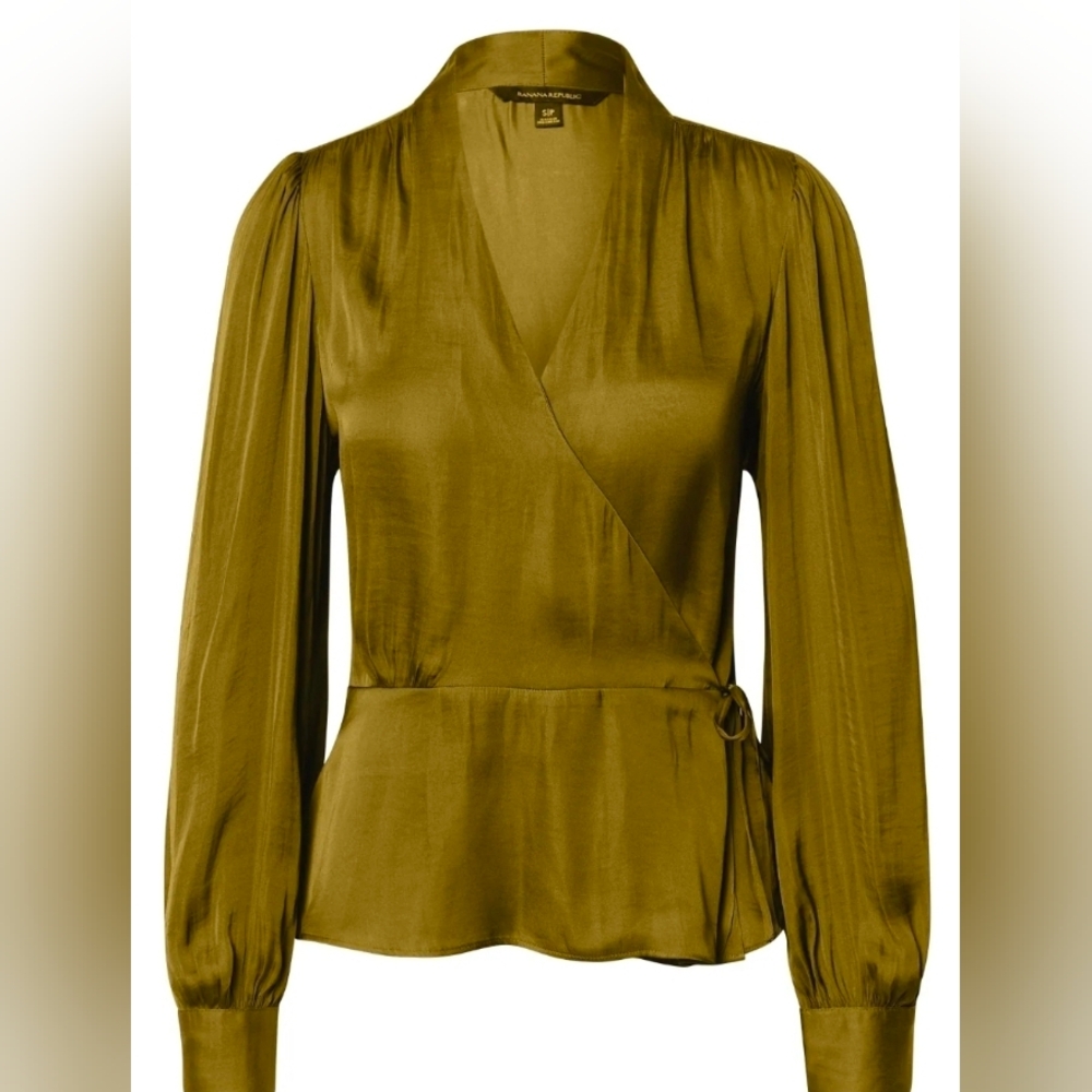 Banana Republic Peplum Style Wrap Blouse
